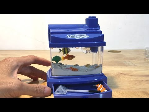 Working miniature toy aquarium