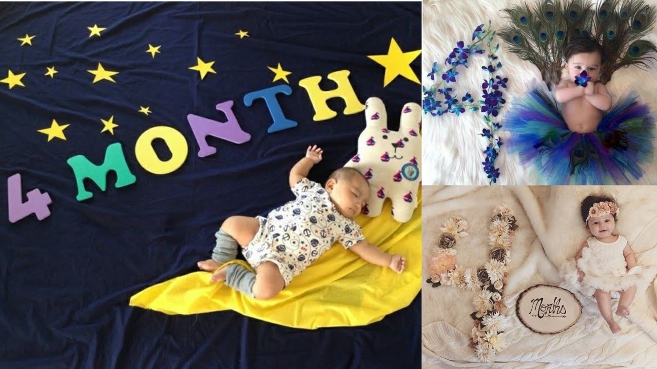 4th Month Baby Photoshoot Ideas at Home | Monthly Baby Photoshoot Ideas | Creative Babyphotoshoot