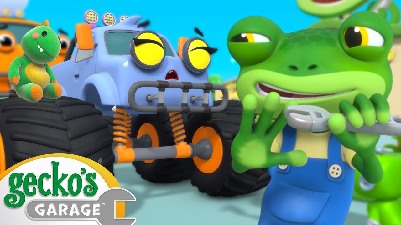 Baby Monster Truck's Lost Teddy Adventure | Gecko's Garage | Trucks For Children | Cartoons For Kids
