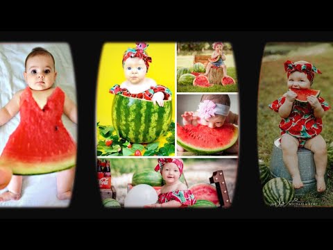 Baby's photography with watermelon 🍉.   @Little cute babies  #happy #cute #viralvideo