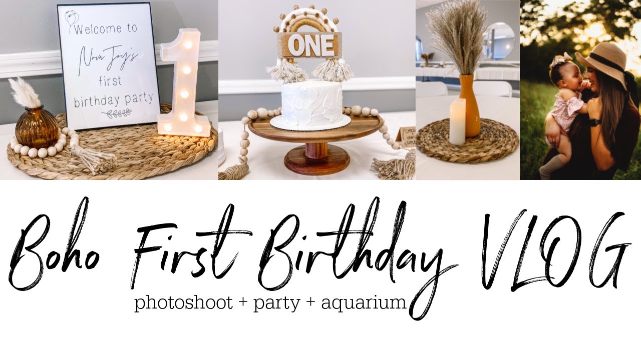 Boho First Birthday | Party, Photoshoot + Aquarium for Nova Joy's First Birthday!