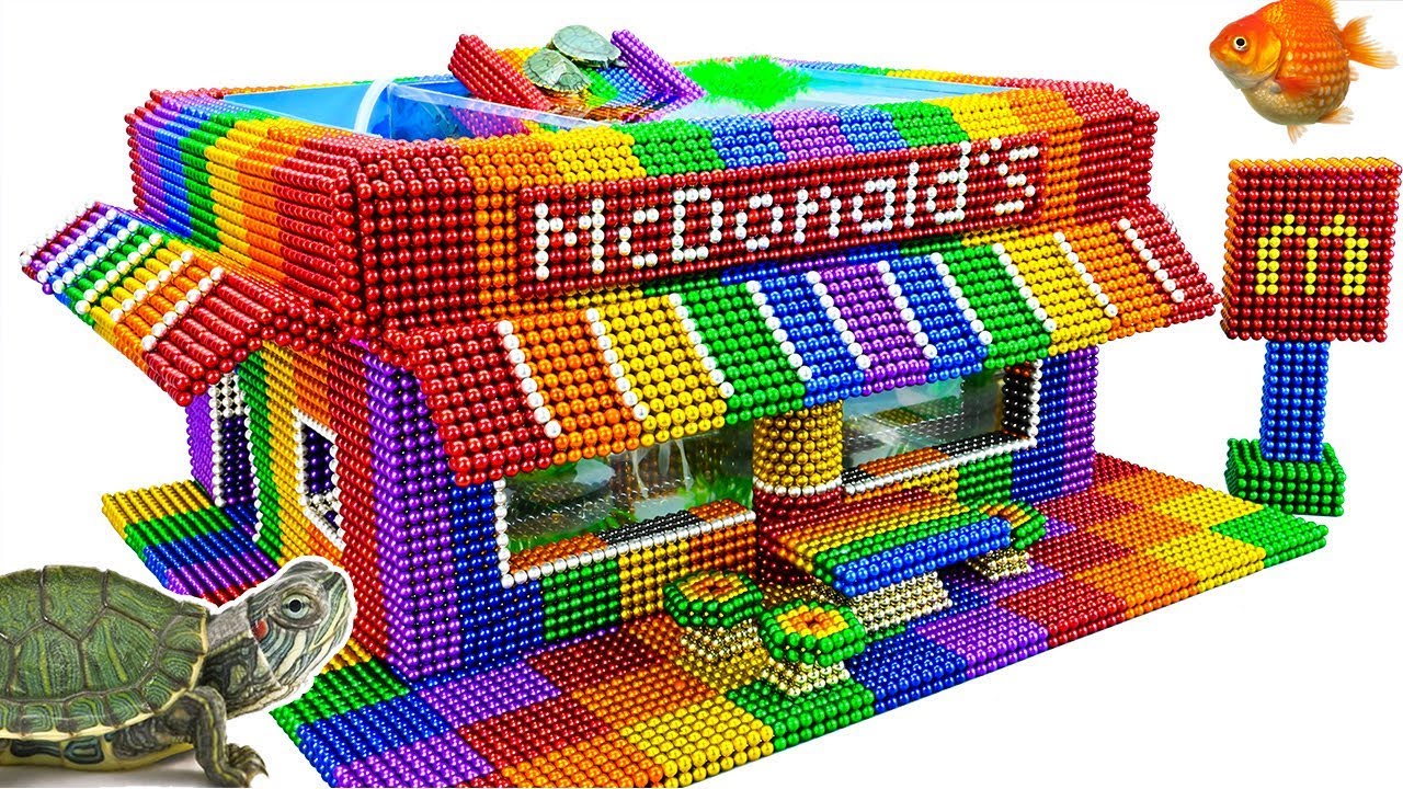 DIY – Build Amazing McDonald Aquarium With Magnetic Balls (Satisfying) – Magnet Balls
