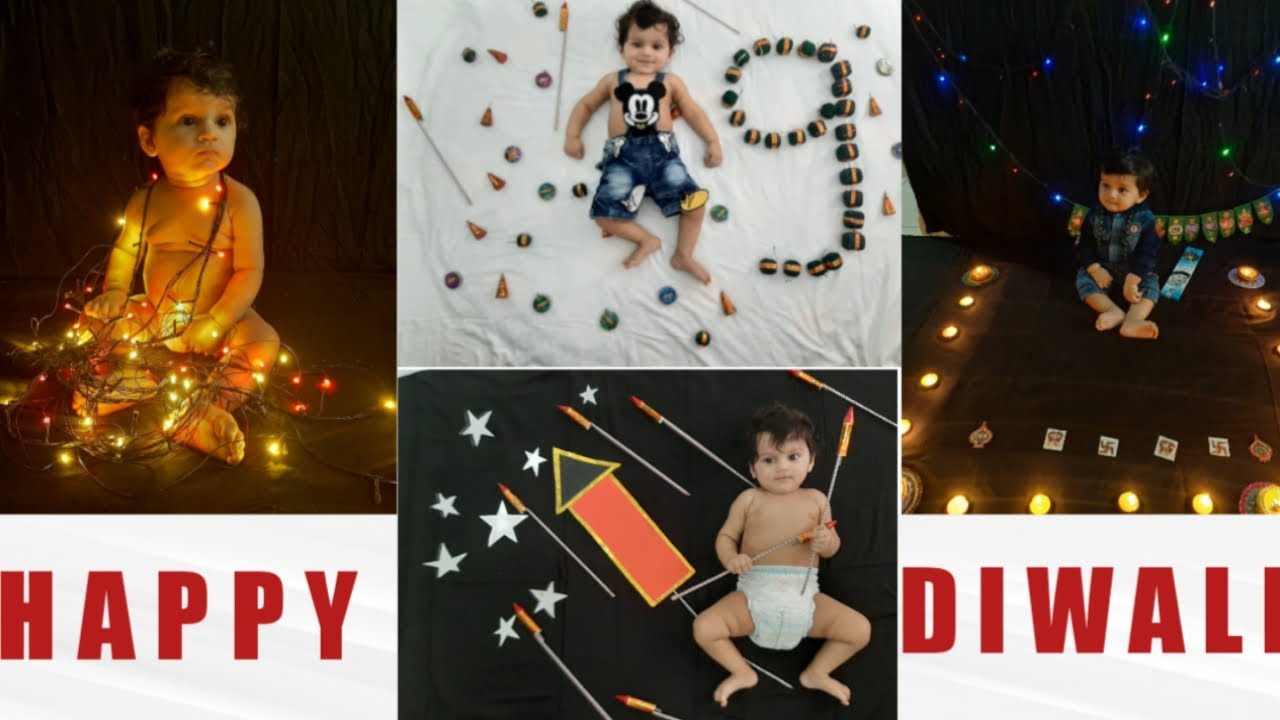 Diwali theme baby photography ideas | baby photography at home | diy | baby photoshoot 9 month old