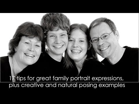 Get great expressions for family portraits plus posing examples