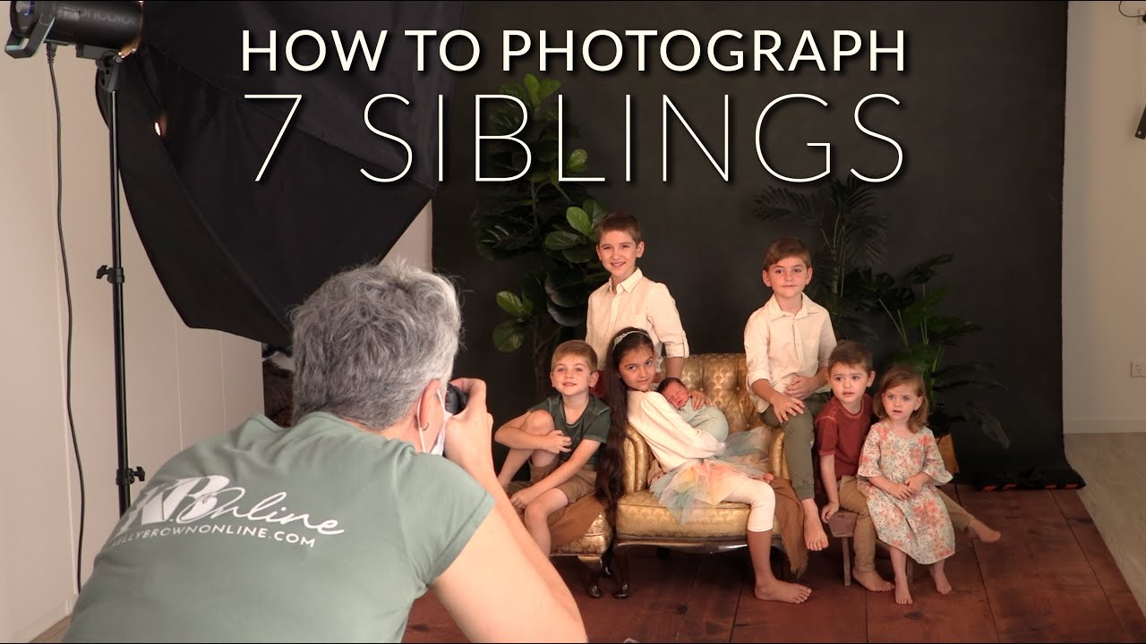 How to Photograph 7 Siblings – Family Portrait Session – Kelly Brown