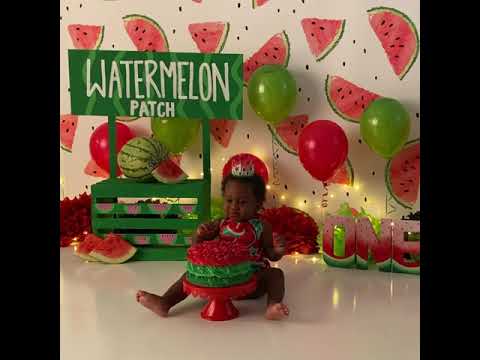 Lauryn's One in a Melon Cake Smash Photo Shoot – Acworth, GA Child Photographer