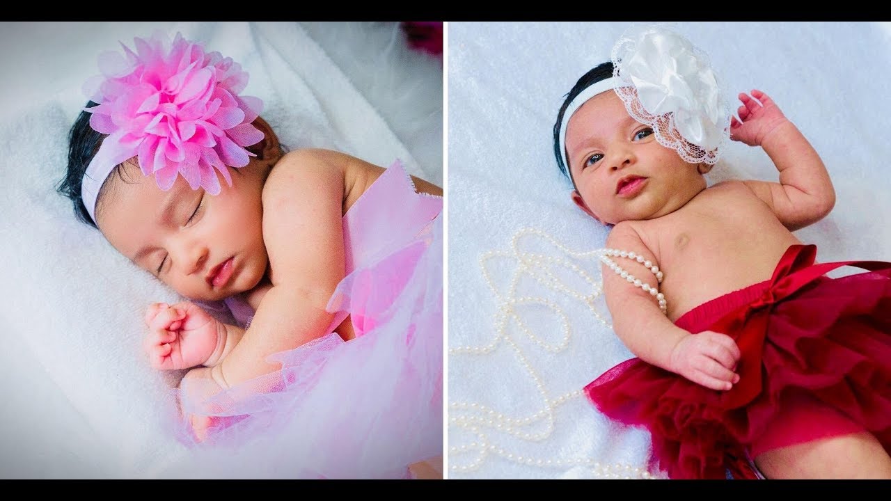 New Born Baby Photoshoot Ideas At Home/ Newborn Baby Girl Photoshoot Ideas