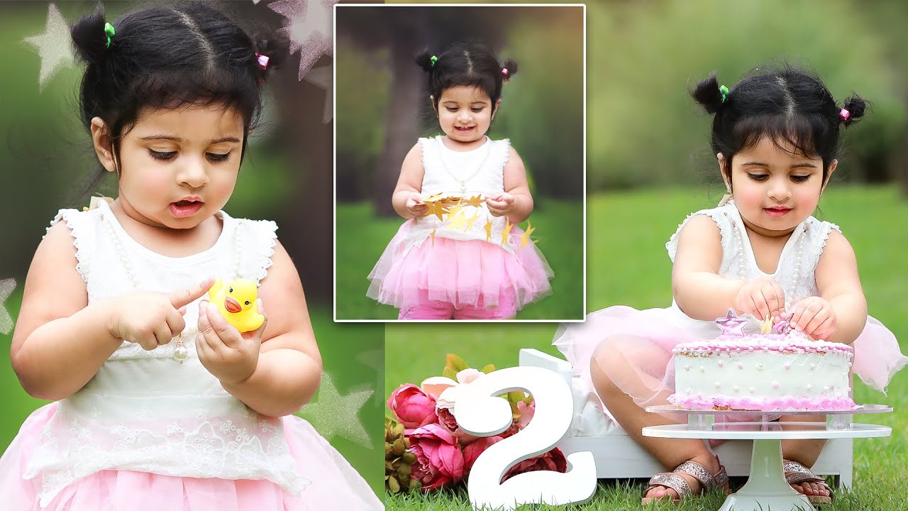 Two Year Old Birthday Photography, 2nd Birthday Photoshoot Ideas for Baby Girl | Toddler Photography