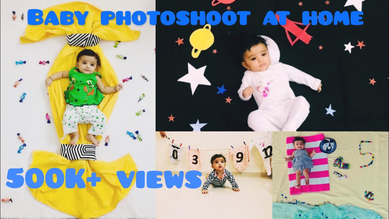 baby photoshoot  at home ideas | Unique baby photography DIY