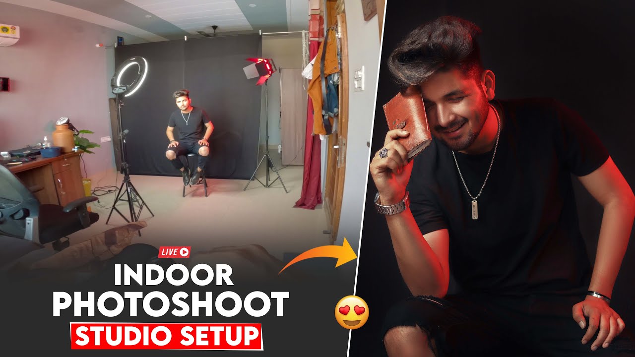 BLACK THEME Indoor portrait Photoshoot studio Poses / Ideas at home – NSB Pictures