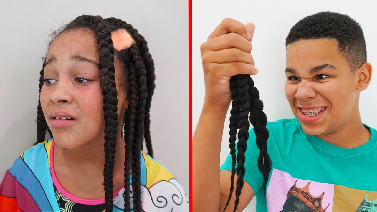 Boy CUTS OFF SISTER'S HAIR, He Gets in BIG TROUBLE | FamousTubeFamily