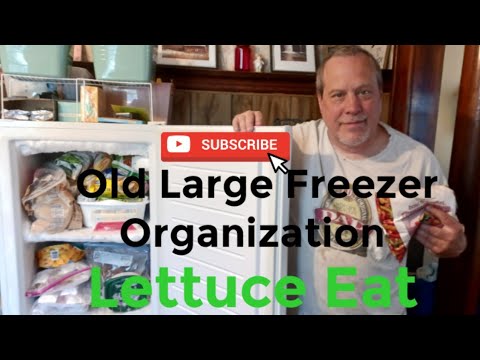 Large Old Freezer Organization #food #family #home #youtube #lettuceeat