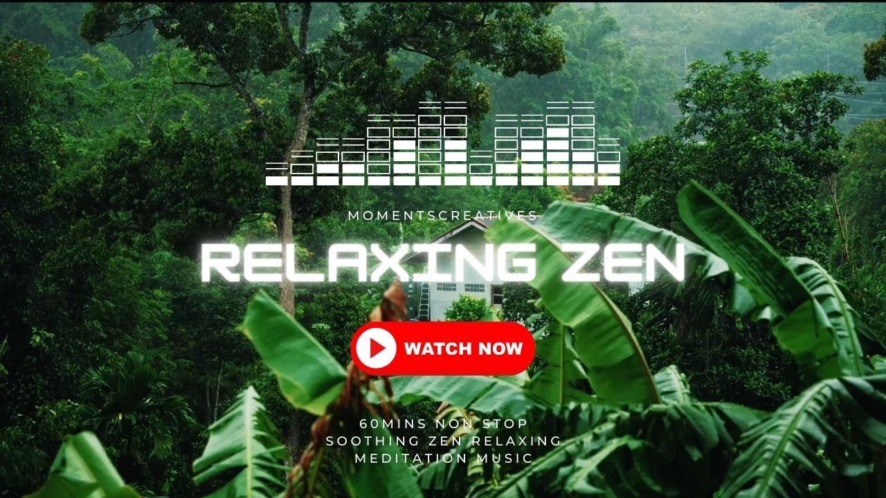 Raining Water Sound Piano Sleep White Noise (60mins Non Stop Relaxing Zen Soothing Meditation Music)