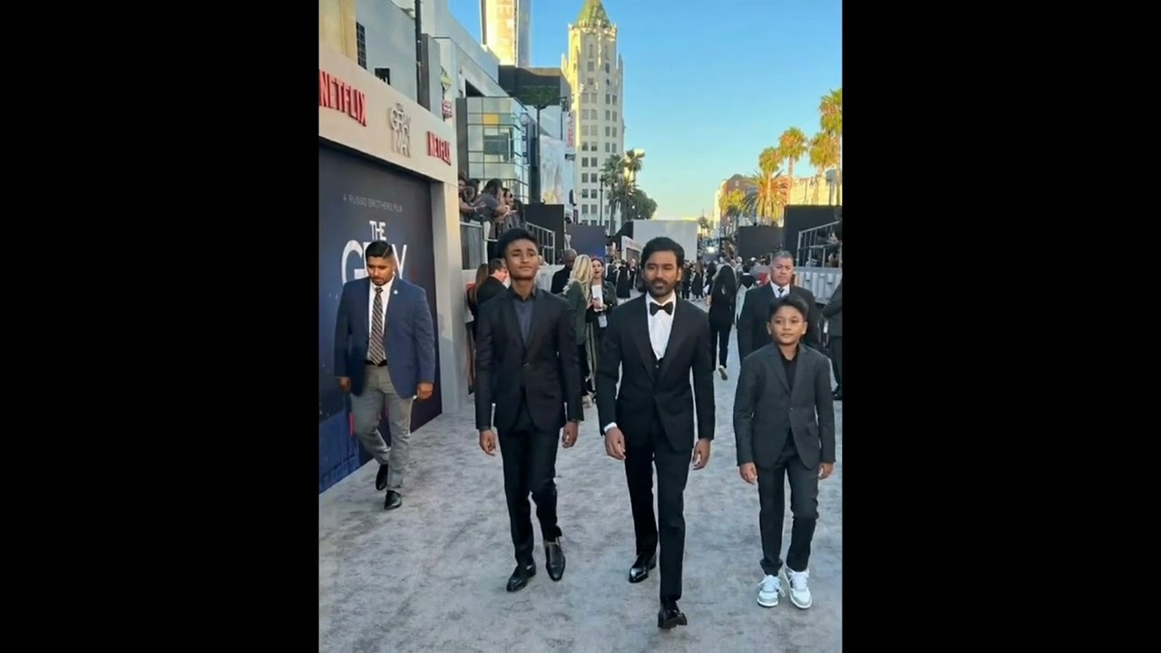 dhanush recent photo with his children yathra and lingaa/ cc media