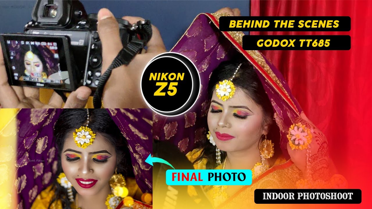 Bridal Portrait Photoshoot | Indoor Photoshoot  | Behind The Scenes || Nikon Z5 & 50mm 1.8G Lens