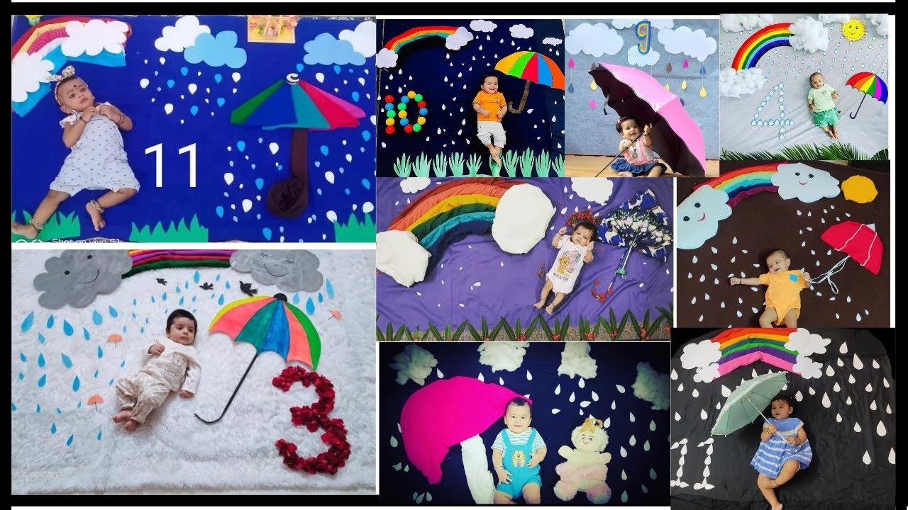 Monsoon Theme | Baby Photoshoot Ideas | Rainy Theme Baby Photoshoot | 5 Month Baby Photoshoot Ideas