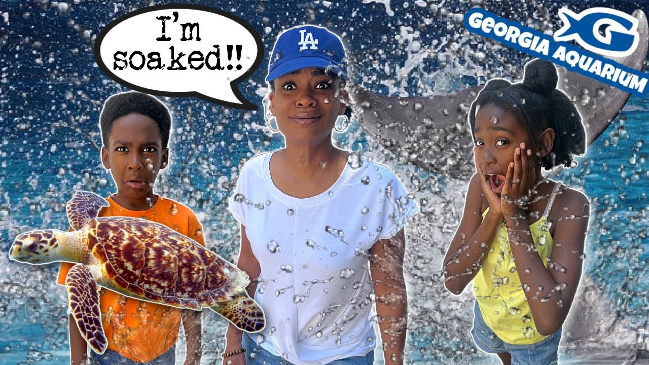 TRIP TO GEORGIA AQUARIUM WE GOT SOAKED!! | FAMILY FUN | THE A PLUS FAMILY
