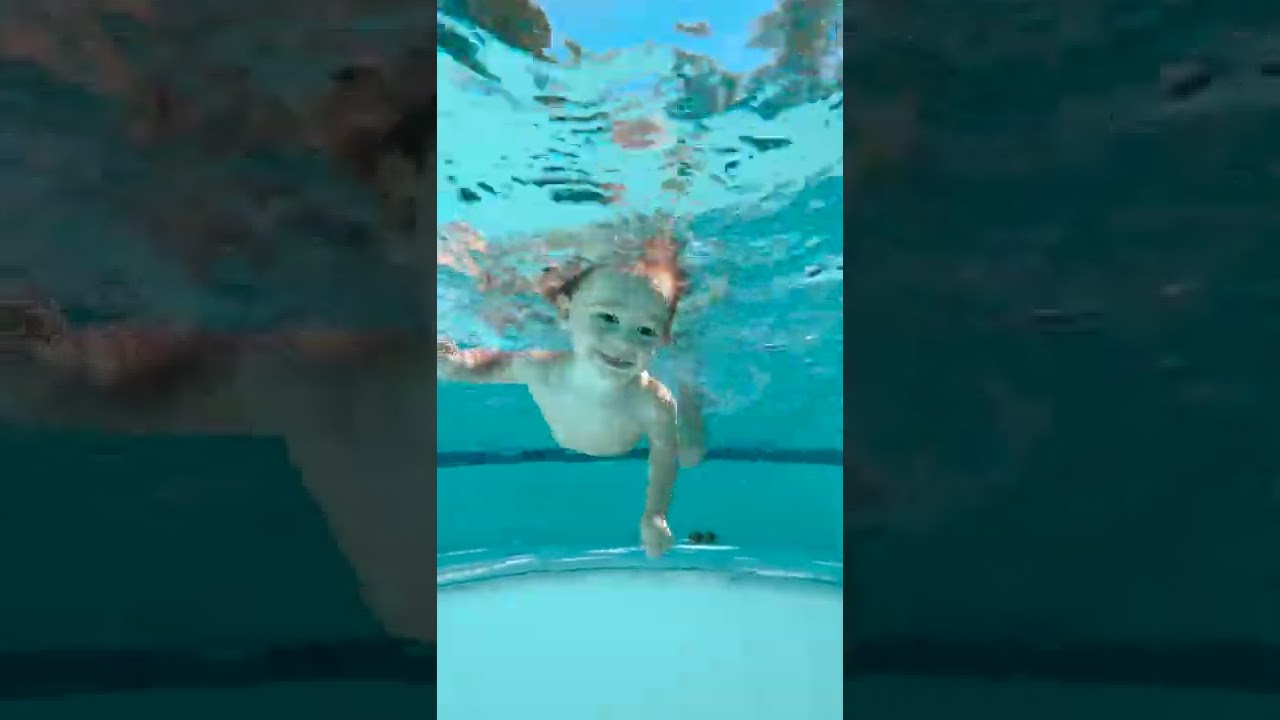 Baby Learned to Swim Before Walking 😱 #shorts