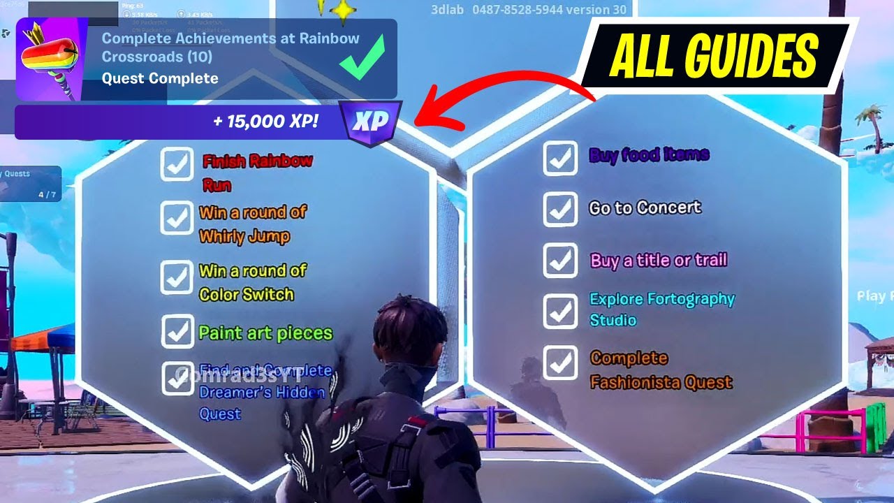 Complete Achievements at Rainbow Crossroads Fortnite – How to do All Rainbow Crossroads Achievements
