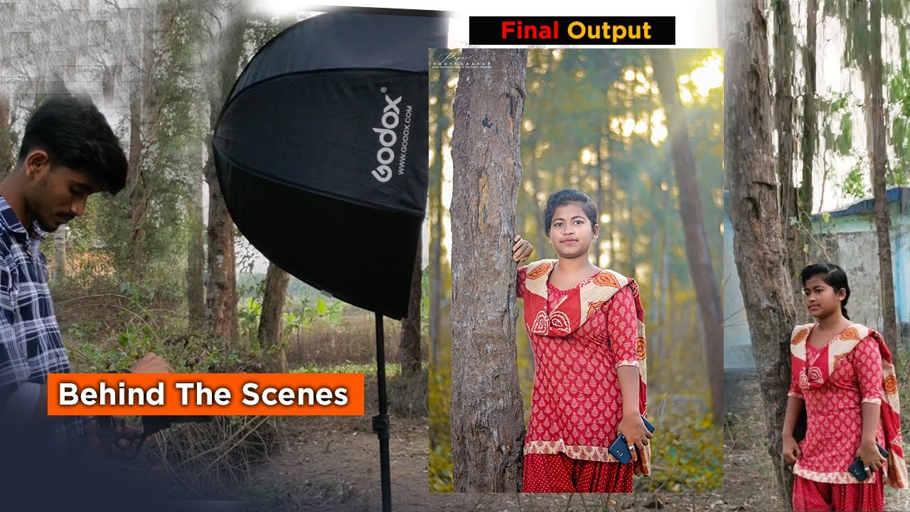 Portrait Photoshoot Outdoor using Nikon D5600 II Nikon 50mm 1.8G II Godex Soft Box || Model Poses