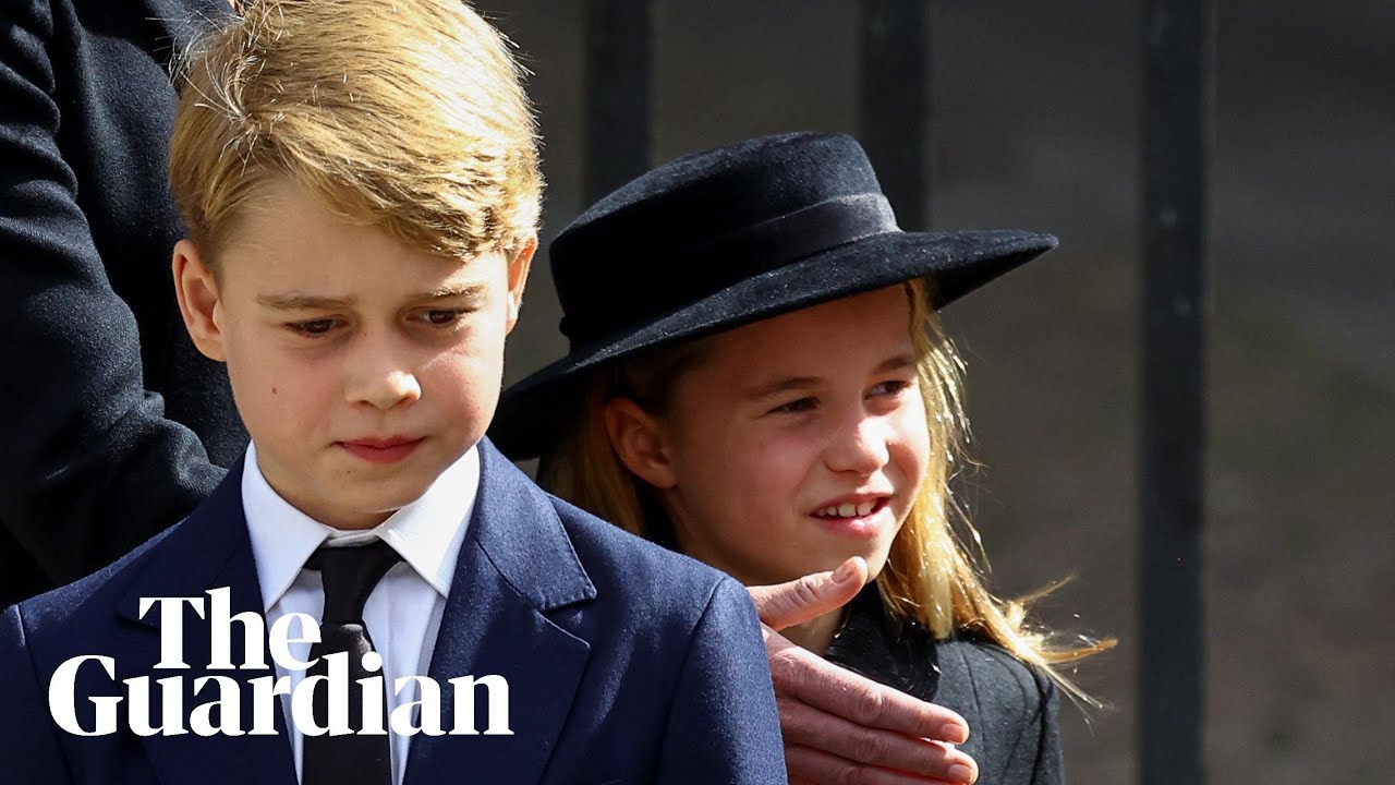 Prince George and Princess Charlotte the youngest at Queen's funeral
