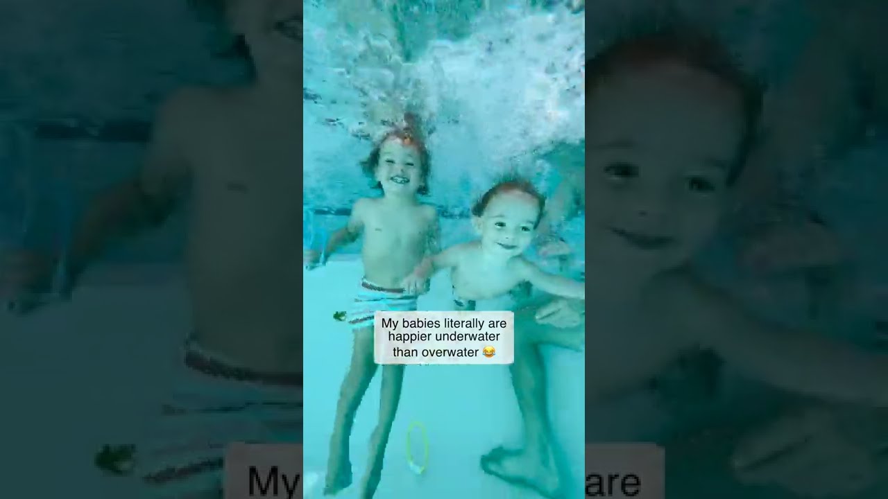 When Your Babies Are Happier Underwater 😂 #shorts