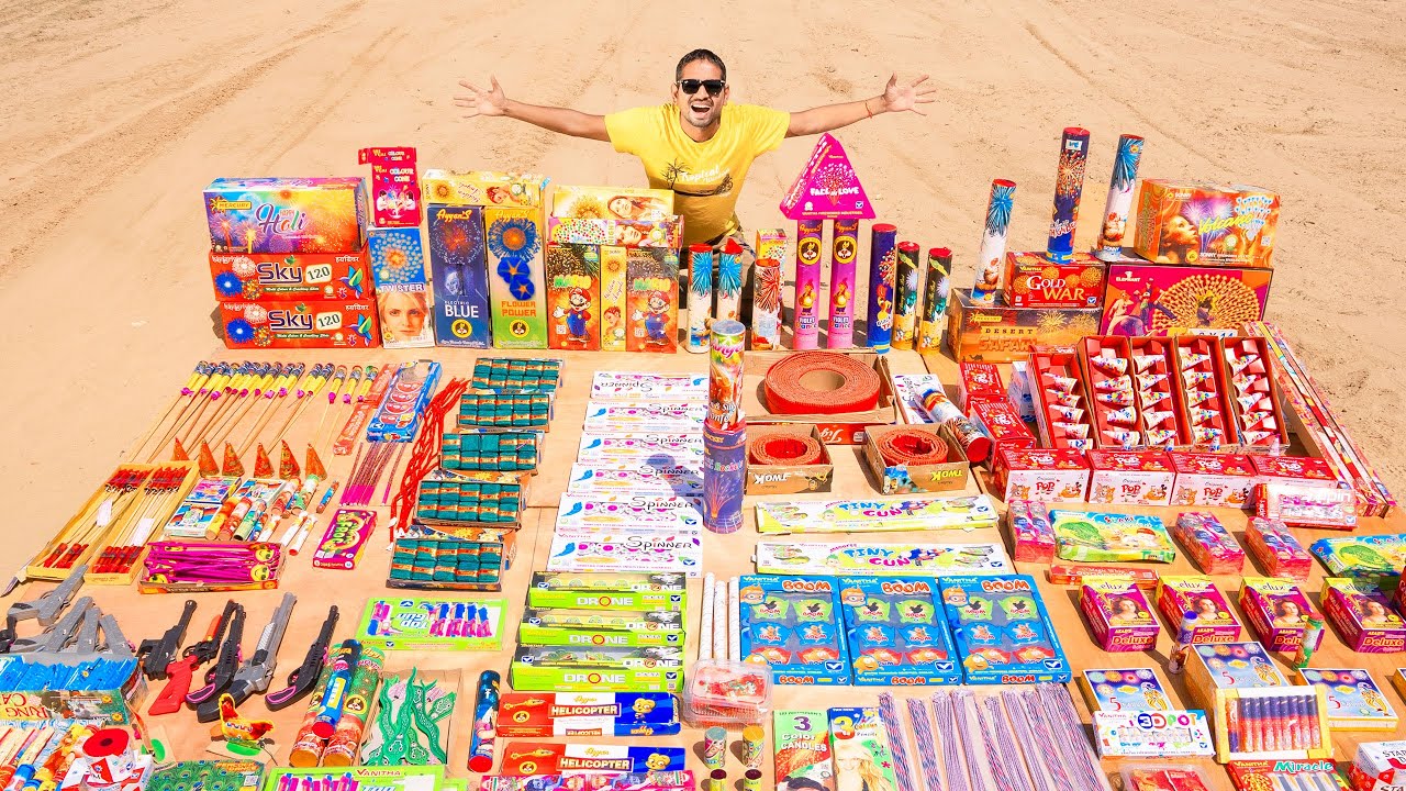 Different Type Of Fireworks – 2 लाख रुपये के पटाखे | Biggest Diwali Stash
