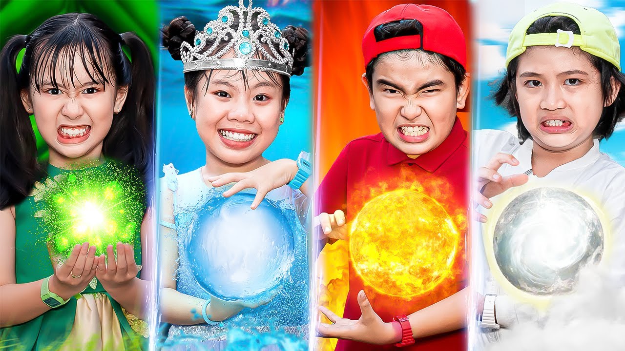 Fire, Water, Air And Earth… Four Elements Vs Mommy Long Legs | FNF Vs Squid Game Real Life