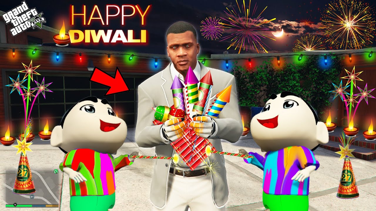 GTA 5 : FRANKLIN and SHINCHAN Celebrate Diwali In GTA 5 ! (GTA 5 Mods)