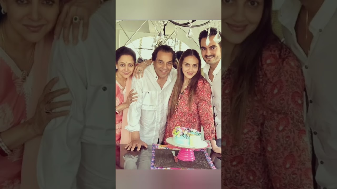 Hema malini ki beautiful family pictures ❤👌🌟 #hemamalini #dharmendra #shorts