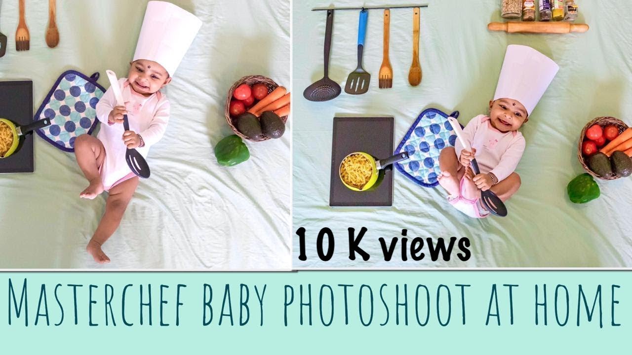 Masterchef baby photoshoot at home | baby photography ideas | Diy at home | new born baby photos #4k