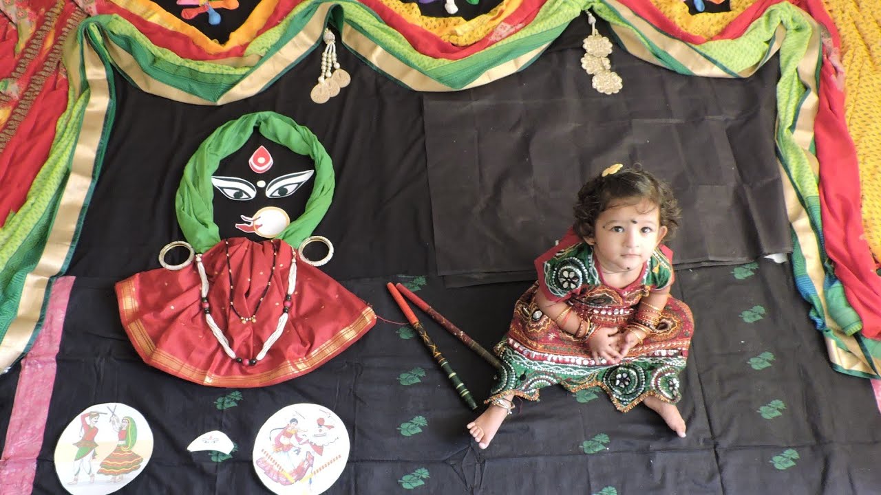 Navratri theme baby photoshoot || Garba theme || Baby photoshoot ideas at home ||