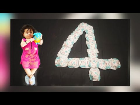 4 Month Baby Photoshoot Ideas At Home | Diaper Theme Baby Photoshoot | 4 Month Baby Photography
