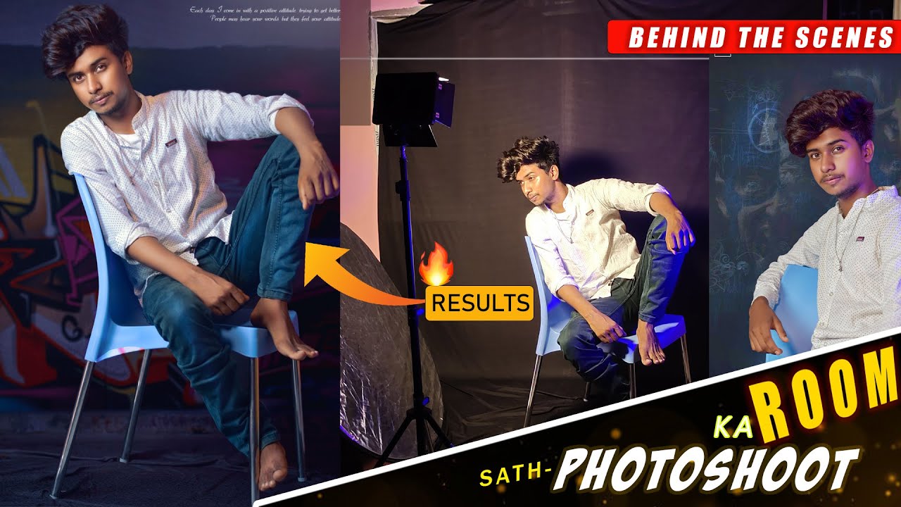 BLACK THEME Indoor portrait Photoshoot studio Poses / Ideas at home – with Nikon D5600 & 50mm 🔥