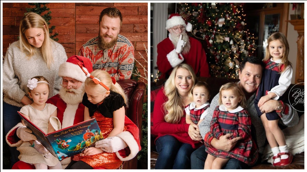 Christmas Family Photoshoot with Santa || Family Photoshoot Poses with Santa ||Photoshoot with Santa