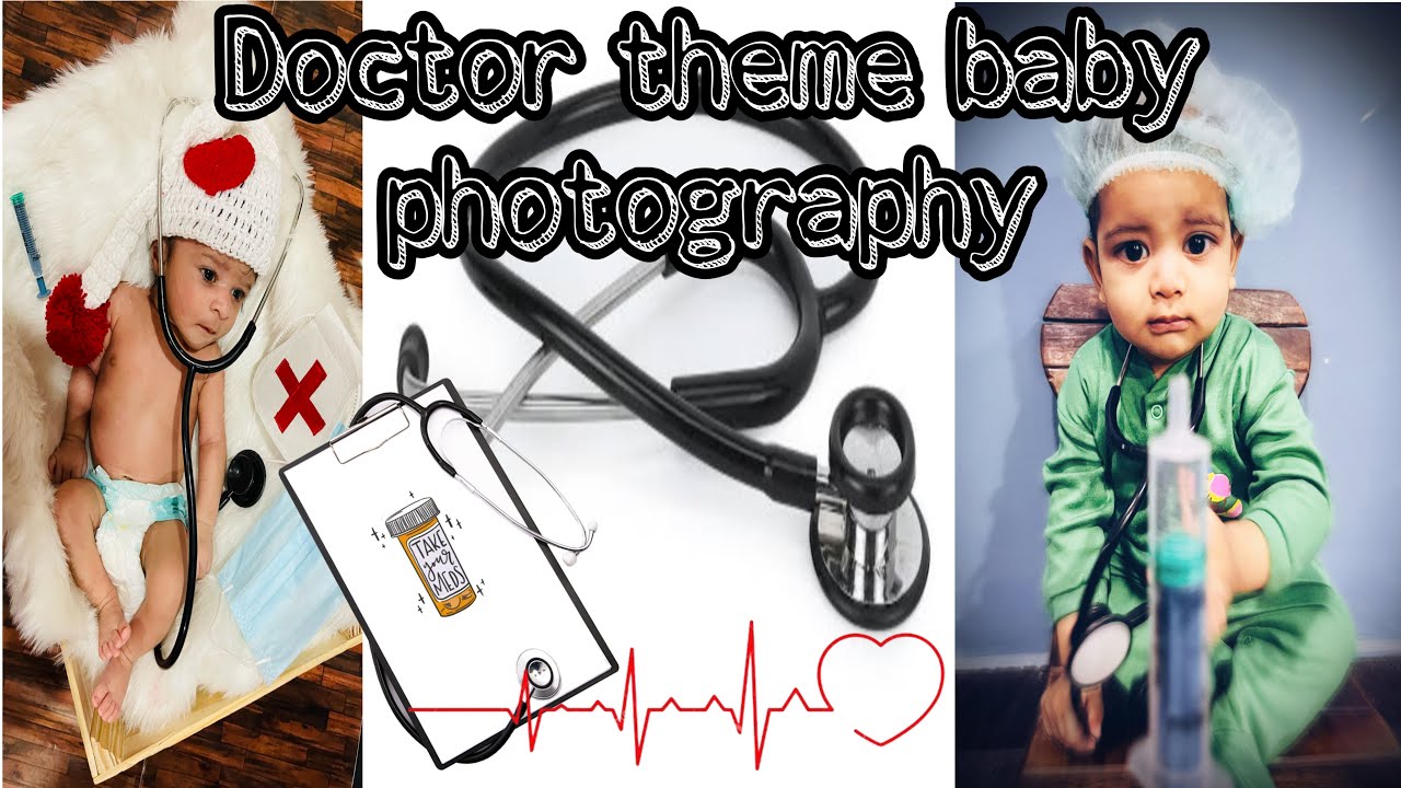 Going to the doctor Baby | Doctor theme baby photography ideas at home | @Preeti Creativity ❤️