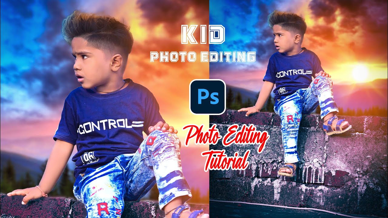 Kid Photo Editing Using Photoshop, Photoshop Tutorial, Time Laps, Visshu Retouch