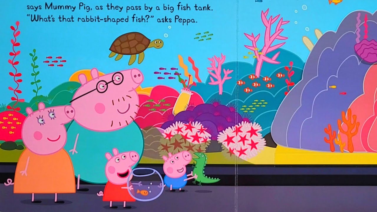 Peppa Pig at the Aquarium, Read Aloud Kids Story Book | Aluna White