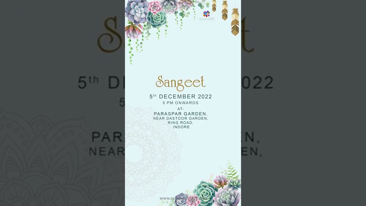 Save Date New2022-23 Invitation 2023 | Indian Wedding Invitation | Os Indore