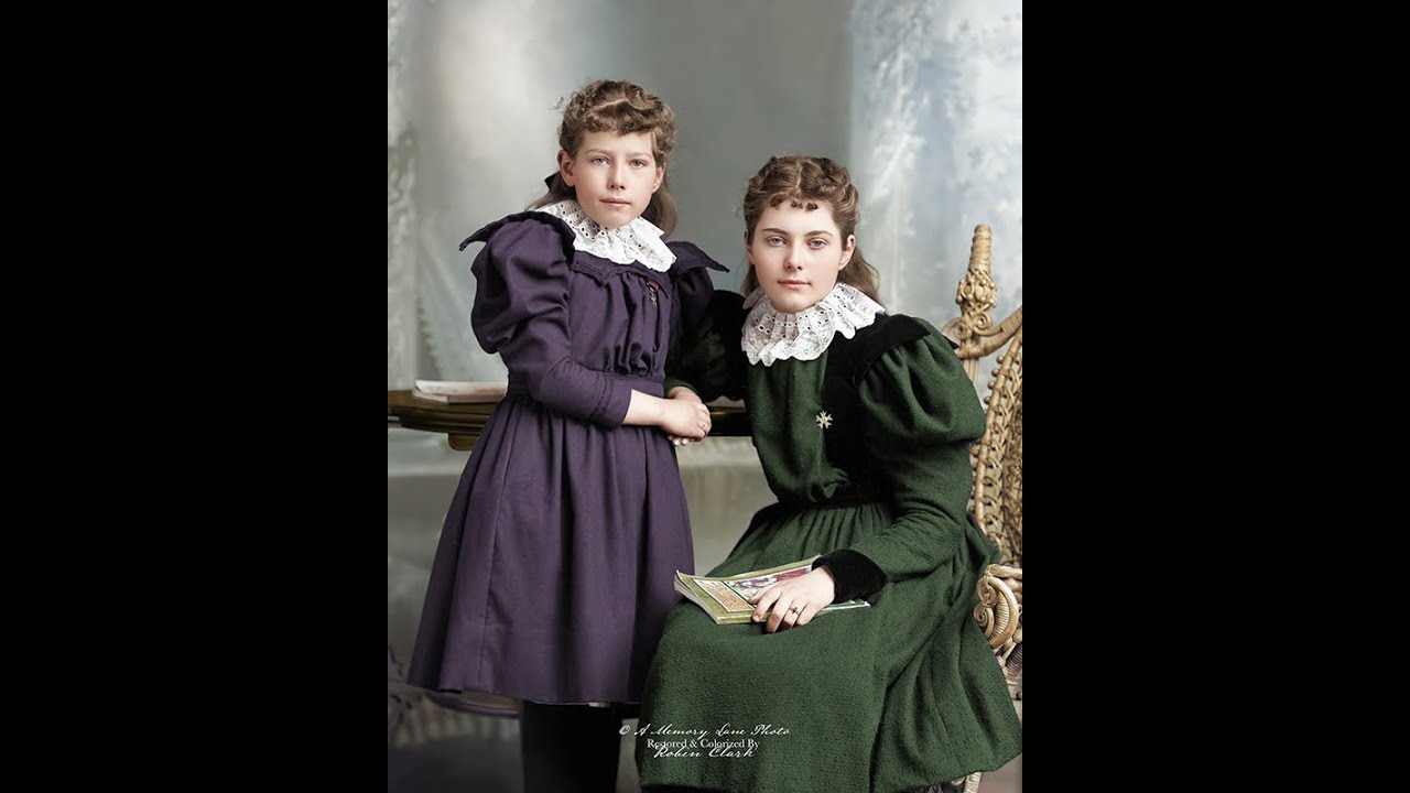 The Moultrie sisters, photo taken by the Child’s Art Gallery in Marquette, MI, circa late 1800s.