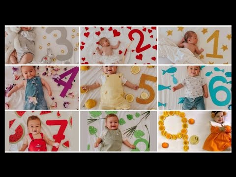 0 to11 month baby photoshoot ideas at home /Diy/ Baby photoshoot ideas
