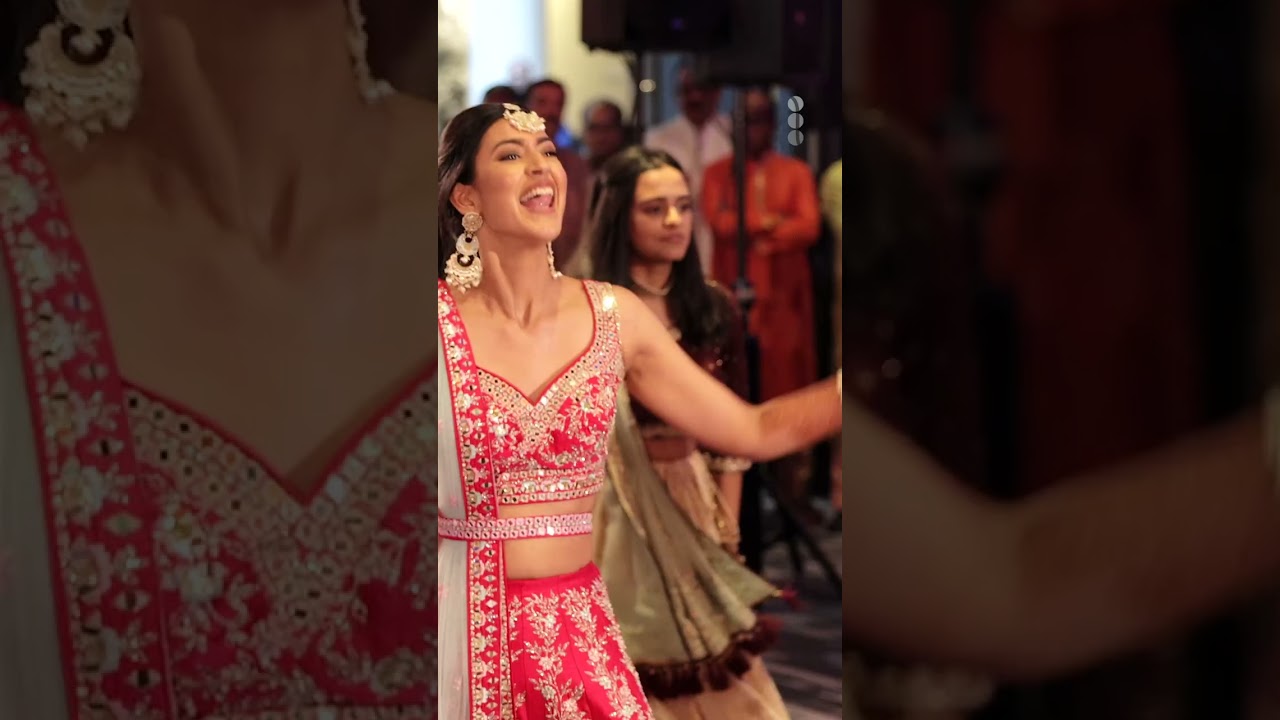 Stunning Sangeet Performance by the Bride and Her Friends and Family – Indian Wedding