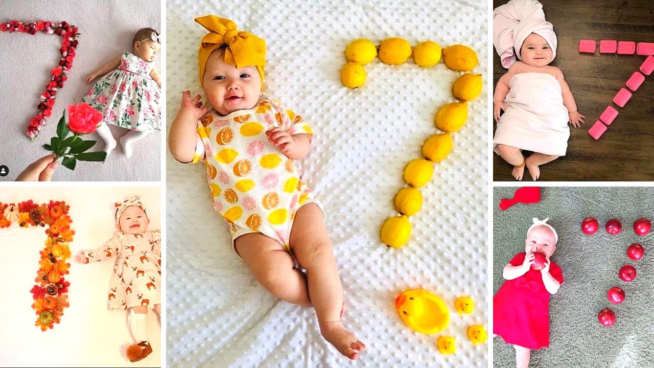 BABY PHOTOSHOOT – SEVEN (7) Month Baby PhotoShoot  ideas at Home – DIY IDEAS