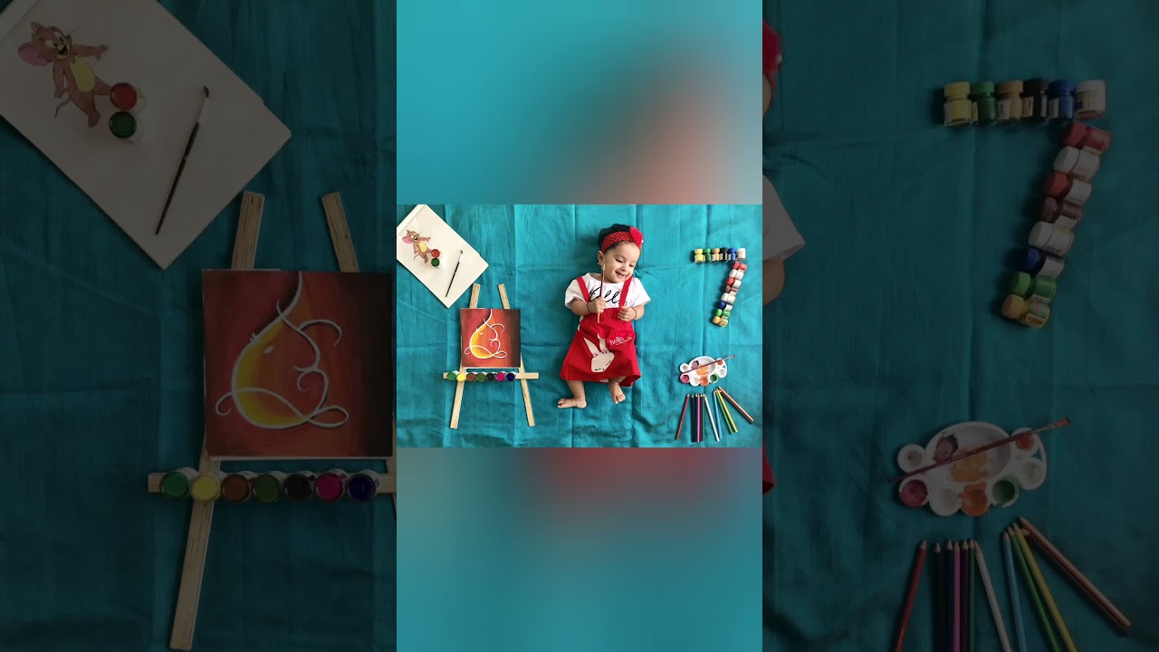 Baby 1 to 11 month photoshoot ideas/Photoshoot Decoration ideas at home #shorts #youtubeshorts #baby