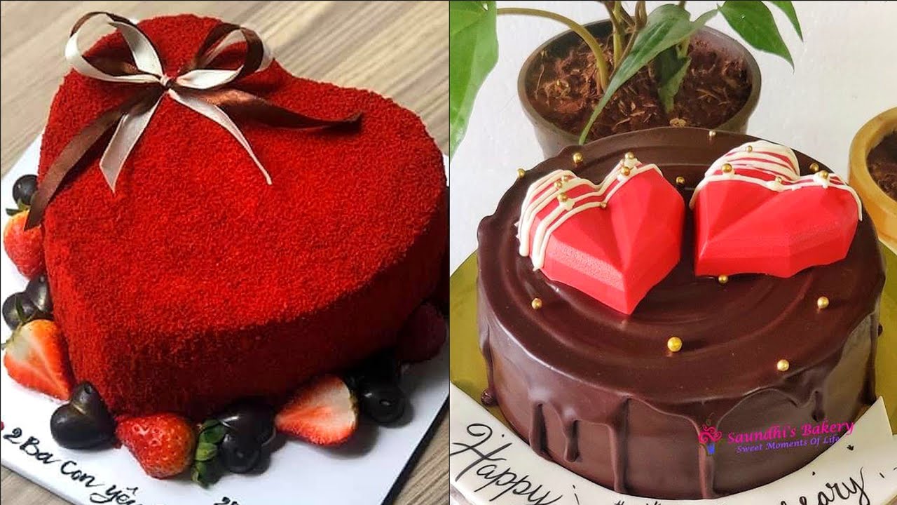 How To Make Simple Cakes Heart Shape Cakes For Valantine 2k23/Simple Cakes ideas