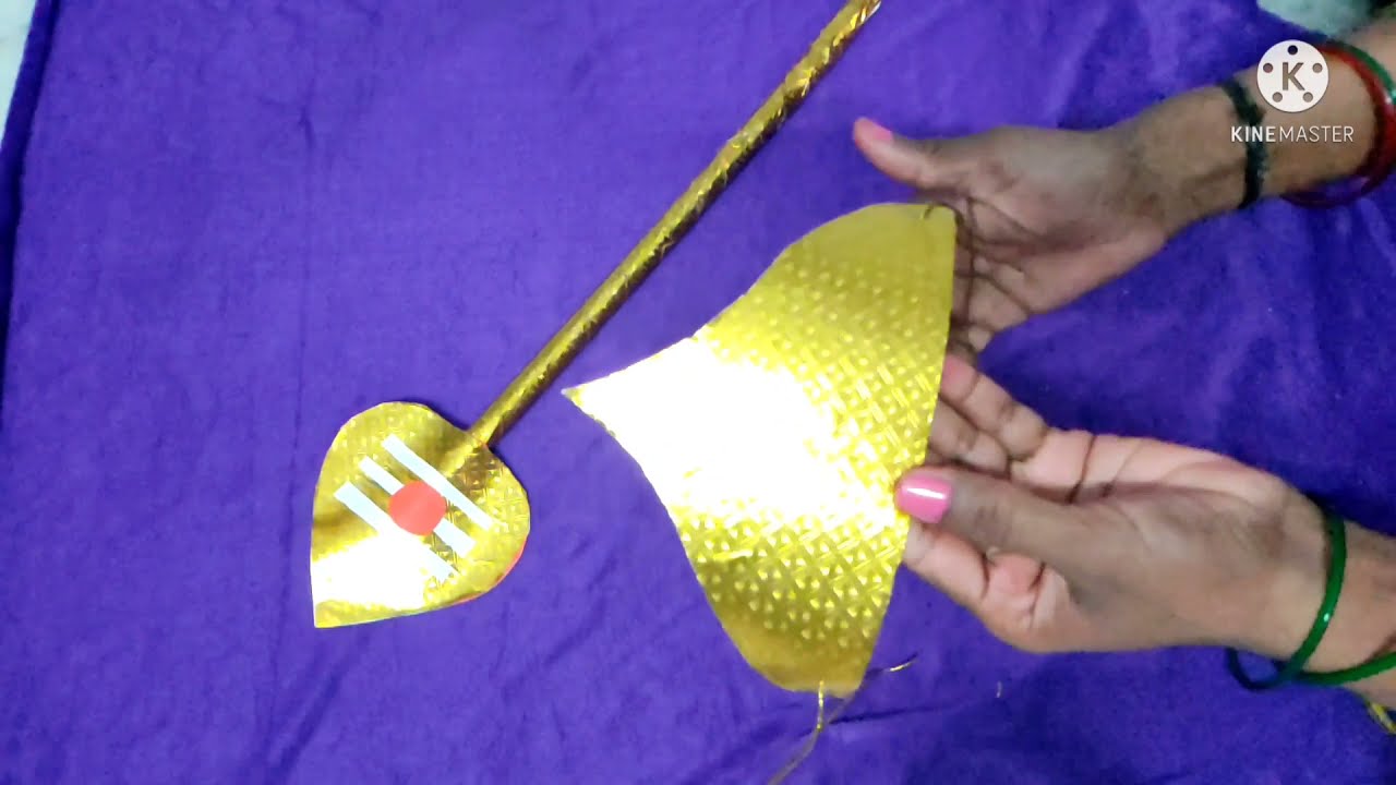 How to make murugan Vel & Crown for baby photo shoot theme | Loard little Murugan vel making