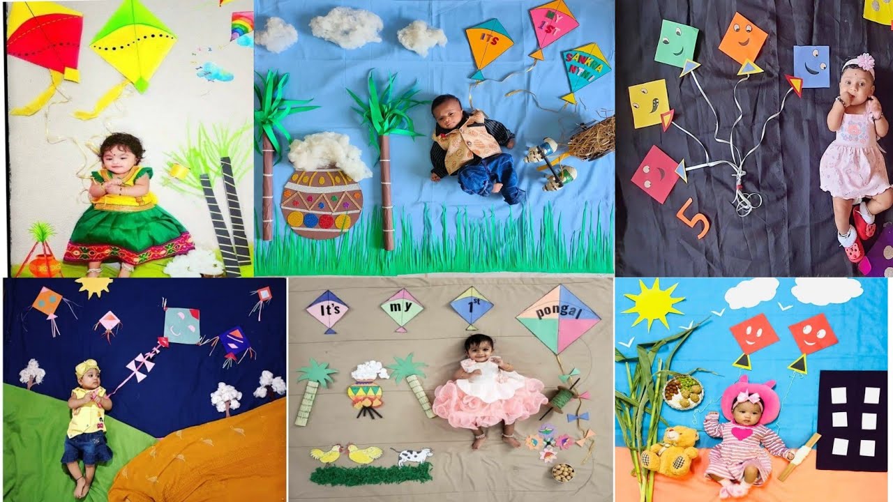 makar sankranti theme baby photoshoot|Pongal theme baby photoshoot ideas|Sankranthi theme Photoshoot