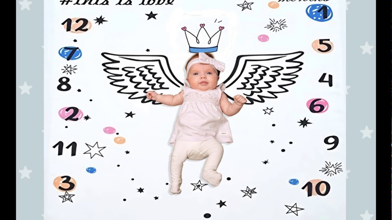 Baby milestone blanket, a photography prop.