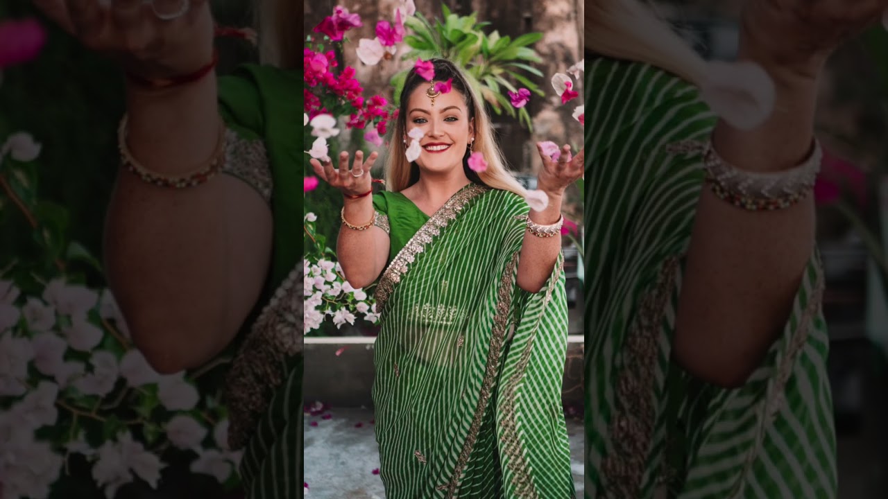 Foreigners dressed by Indian family #shorts #india  #foreignersinindia  #saree #indian