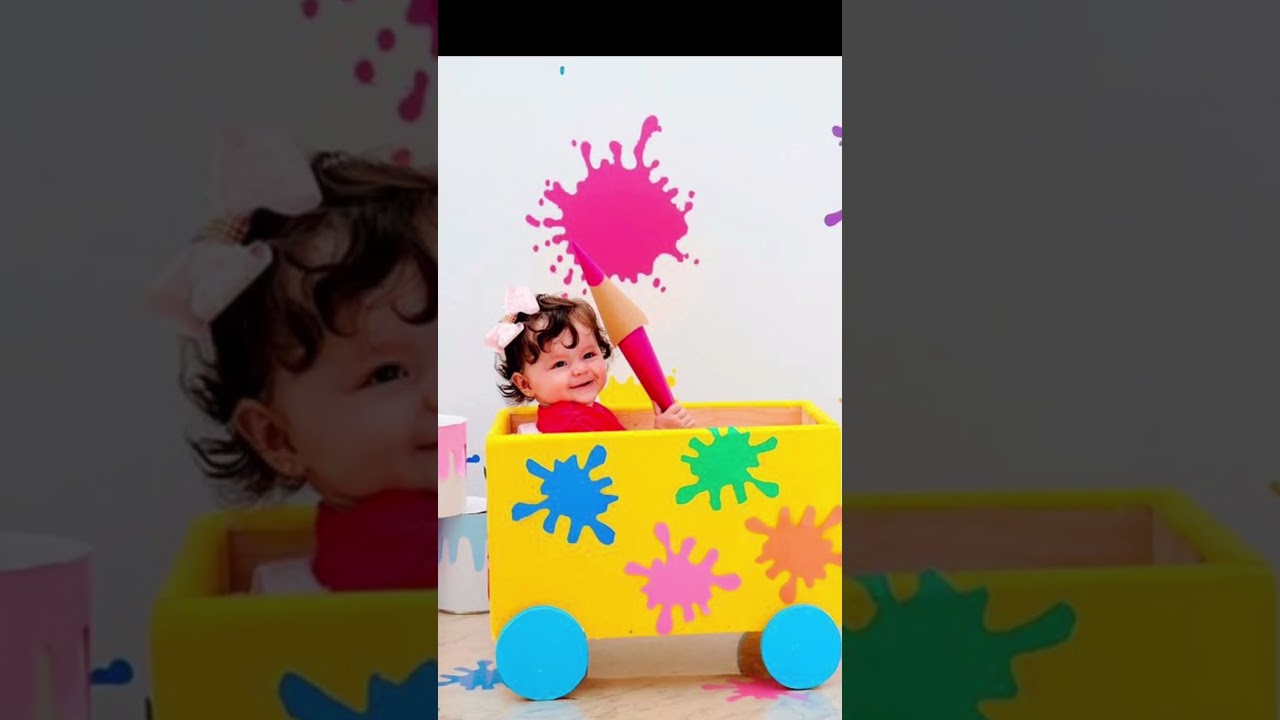 Holi Theme Baby Photoshoot.Baby Photography For Holi.🎉#shorts #youtubeshorts #trending